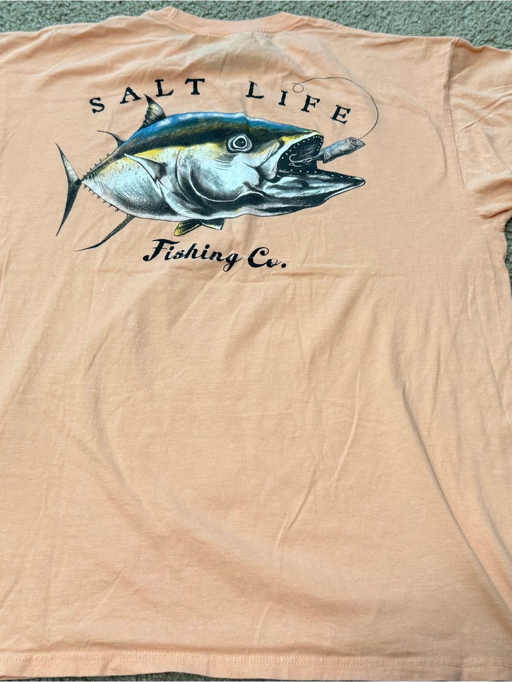 Salt Life Peach Short Sleeve Logo Tee